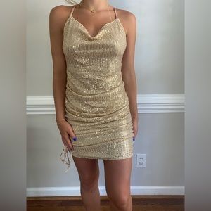 Lucy in the Sky dress Gold
